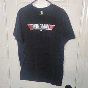 Vintage WINGMAN TOP GUN Tom Cruise Movie Promo Tee T Shirt Size Large